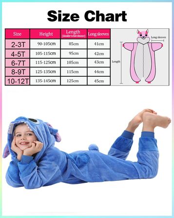 Кігурумі Стіч, фліс, на ґудзиках 10–12 років