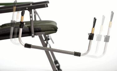 Крісло для риболовлі на коропа, кемпінгове крісло F5R ST/P, розкішне кемпінгове крісло для риболовлі на коропа з додатковою висотою та тримачем для вудки на столі, поліестер