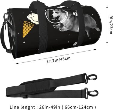 Дорожня сумка Космічний пес - спортивна сумка для чоловіків та жінок, велика сумка для подорожей та спорту