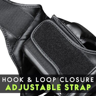 Боксерський шолом 2-в-1 регульований шолом для бойових мистецтв зі знімною маскою для обличчя, повний захист обличчя для MMA, муай-тай, кікбоксингу, спарингу Чоловіки та жінки, розмір S, чорний