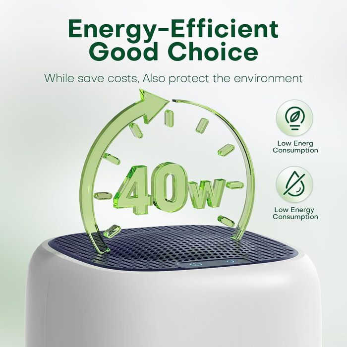 Осушувач повітря 1000 мл, електричний осушувач повітря, оновлення технології Пельтьє, автоматичне вимкнення, 7 кольорів, портативн