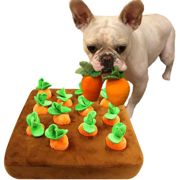 Celawork Intelligence Toy for Dog Interactive Toy Plush Carrot Sniffing Mat Dog Toy Intelligence Sniffing Mat Dog Vegetable Plush Toy for Dog, Celawork Intelligence Toy for Dog Interactive Toy Plush Carrot Sniffing Mat Dog Toy Intelligence Sniffing Mat Do