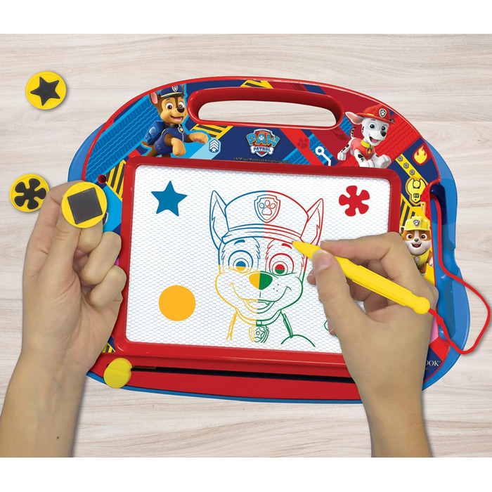 Магнітна дошка для малювання Lexibook Magic Paw Patrol чотирилапий помічник, магнітна дошка для дітей, художня творча іграшка для дівчаток і хлопчиків, ручка і магніти, синій/червоний, CRPA550 Paw Patrol CRPA550