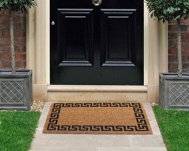 Кокосовий килимок преміум-класу Coco&Coir Кокосовий килимок з нековзним ПВХ Килимок для вхідних зон Для використання всередині та зовні приміщень 45 x 75 см