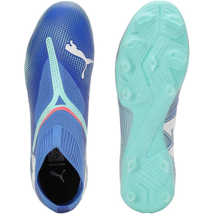 Футбольні бутси PUMA Unisex Future 7 Match Ll Fg/Ag 45 EU Bluemazing Puma White Electric Peppermint