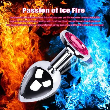 Набір анальних пробок Halercay, метал, кристал, малий-середній-великий, темно-фіолетовий, 3 шт.