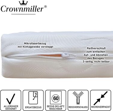 Чохол для топпера 180 x 200 см - для топперів товщиною 5-7 см на блискавці м&39яка мікрофібра можна прати при 60C OEKO-TEX