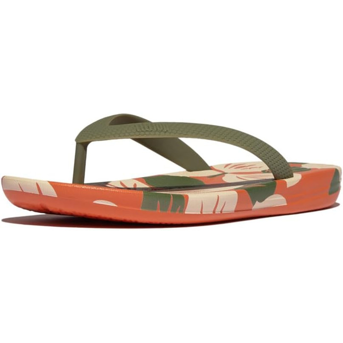 В&39єтнамки Fitflop Unisex Kinder Iqushion Kids Junior з принтом листя Erg. Flipflops Flipflop 17 EU Graugreun