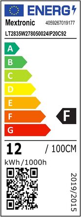 Світлодіодна стрічка Mextronic ATLA Теплий білий (2700K) 60W 5 метрів 24V IP20 CRI 92