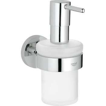 Дозатор для мила GROHE Essentials (скло/метал, 160 мл, міцна поверхня), хром, 40394001 Одинарний