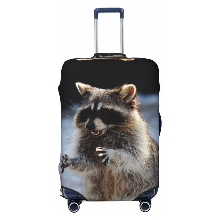 Чохол для валізи Миючий ведмедик з принтом, еластичний захист від подряпин та пилу, чорний, розмір 95