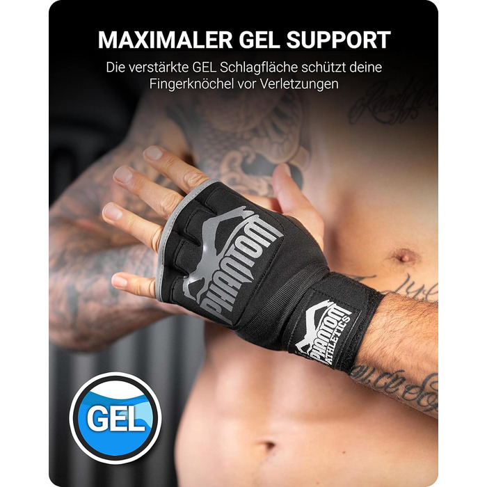 Боксерські рукавички Phantom з неопрену, гель - Боксерські, ММА, Муай-Тай, гелеві бинти, розмір S/M