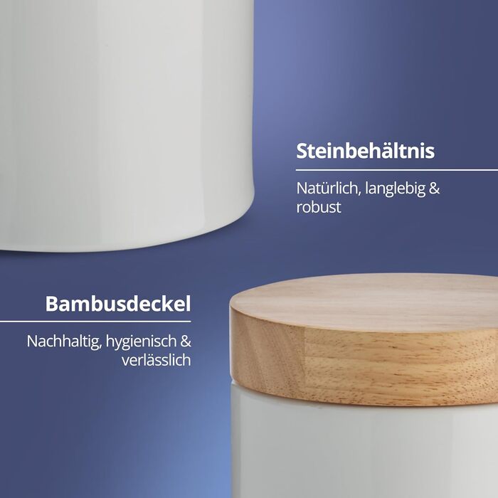 Контейнери для зберігання цибулі та часнику, керамічні, білі з дерев&39яною кришкою та бамбуком, круглі, у вінтажному сільському стилі, набір горщиків для цибулі та часнику, глянцеві, без етикетки