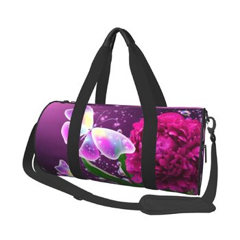 Універсальна дорожня сумка Метелики в квітах - спортивна сумка для чоловіків та жінок, ідеальна для подорожей та занять спортом