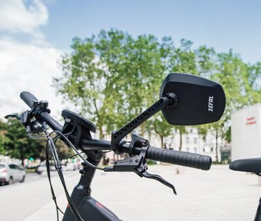 Праве велосипедне дзеркало для електровелосипедів. Дзеркало заднього виду для велосипедів, чорне, 80 см, 80 -