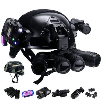 Тактичний шолом для дітей, пейнтбольний бойовий шолом з ліхтариком та чохол для ігор на свіжому повітрі, страйкбол LJ