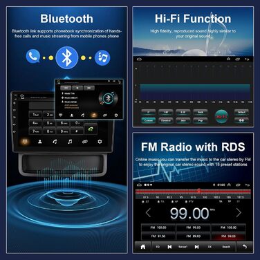 Ядерна автомобільна стереосистема Android Hodozzy для Renault Traffic/Opel Vivaro/Nissan Primastar 2010-2014, 10,1-дюймовий сенсорний IPS-екран із DSP GPS Navi Carplay Android WIFI Bluetooth FM RDS радіо (1G32G), 8-