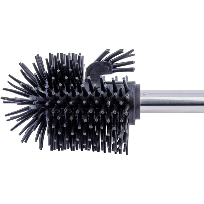 Силіконова щітка для унітазу WENKO з ручкою з нержавіючої сталі Запасна щітка для унітазу з очищувачем обода та ручкою з нержавіюч