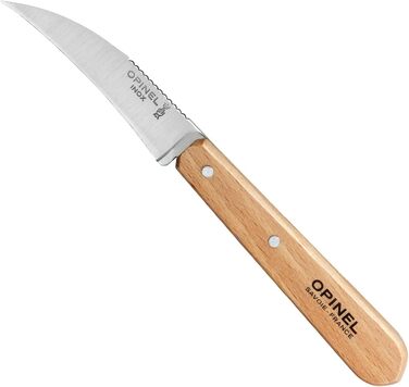 Різнокольоровий, 001300 Estuche Esenciales Mango de haya barnizada Natural N 112 patatero N113 dentado N114 cuchillo para verdura