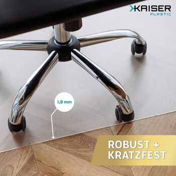 Прозорий килимок для підлоги Kaiser 90x120 см - Прозорий килимок для столу - Килимок для стільця - Нековзний килимок для стільця - Захисний килимок для офісних стільців - Пластиковий килимок для стільця 90 x 120 см