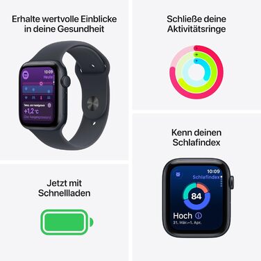 Розумний годинник Apple Watch SE 3 GPS 44 мм з алюмінієвим корпусом Polaris та спортивним ремінцем Polaris Sport Band (S/M). Фітнес-трекер та трекер сну, пульсометр, завжди ввімкнений дисплей, водонепроникність. S/M - підходить для зап&39ясть обхватом 140
