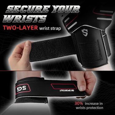 Воротарські рукавички Sportout для дітей та чоловіків із захистом пальців, футбольні рукавички із захистом пальців, воротарські рукавички з нековзним латексом 4 мм, чорні, розмір 7