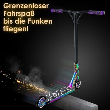 Керований веселий самокат трюковий самокат з підставкою ABEC 9 кулькових підшипників, 110 мм PU колеса, самокат кік самокат міськи