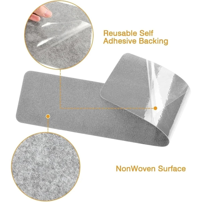 Сходинки 7/14 шт. 45x20 см Килимок для сходів Протиковзкі сходинки Підлога для сходів Самоклеюча підкладка для сходів Липка підкладка Килими Килимове вирізання своїми руками для захисту сходів (темно-сірий, 7 шт. 45x20 см) 7 шт. 45x20 см темно-сірий