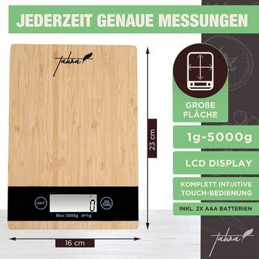 Кухонні ваги цифрові - Цифрові кухонні ваги до 5 кг - Цифрові ваги з рідкокристалічним дисплеєм - Кухонні ваги для випічки, пригот