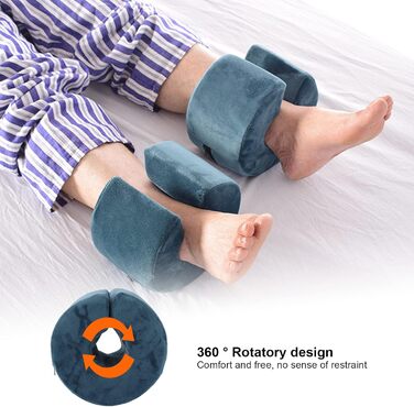 Комплект із 2 подушок для підняття ніг TITA-DONG, клиноподібні подушки для підтримки щиколотки та п&39яти, подушки для підняття ніг та рук, подушки для щиколотки від болючого тиску в стопах, петля для ніг, підтримка ніг для сну пацієнтів