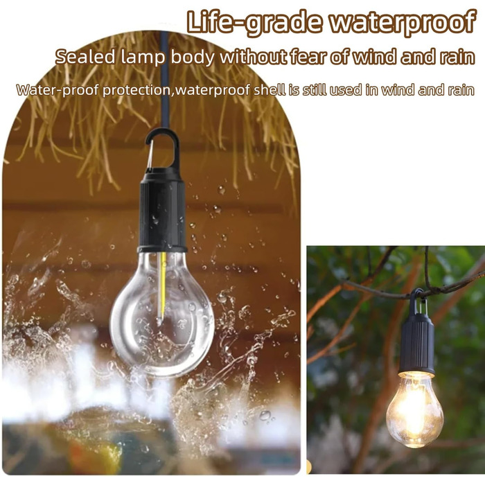 Швидкості відкритий кемпінговий ліхтар акумуляторний світлодіодний ліхтар портативний USB акумуляторний підвісний ліхтар міні-лампи для намету (3 шт.), 3