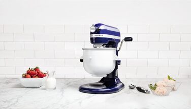 Аксесуари KitchenAid KICA, праска, 1,9 кілограма, Біла/Срібна/Чорна Морожениця