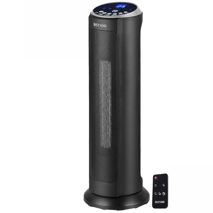 Енергозберігаючий керамічний вентилятор-обігрівач 12-годинний таймер Коливальний Дистанційне керування 3 налаштування охолодження, 1000, 2000 Вт Електричний обігрівач Нагрівальний пристрій Індикатор температури Електричний обігрівач Міні-обігрівач