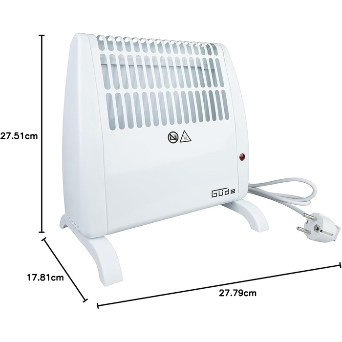 Потужність опалення 450-520 Вт, макс. об&39єм приміщення 10 м, плавно регульований термостат, функція захисту від замерзання, захист від перегріву, великі ніжки, безшумне конвекційне опалення) Одинарний, 520 (