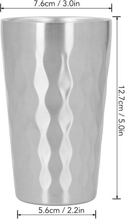 Чашки з нержавіючої сталі Luqeeg, упаковка з 4 шт. , 350 мл, двостінні вакуумні чашки для пиття, штабельовані металеві чашки, штабельовані небиткі склянки для пиття на свіжому повітрі, для подорожей, походів, пляжу