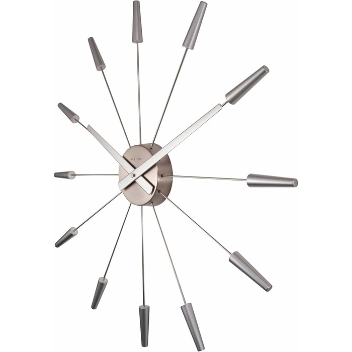 Настінний годинник techno line XXL NeXtime Plug Inn Silver 261 ZI, дерево, 60х60х4.2 см