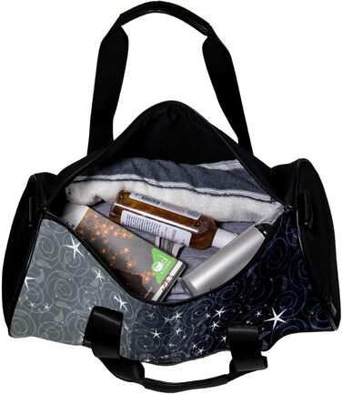 Спортивна сумка, маленька дорожня сумка, сумка для йоги, сірий зоряний візерунок, фітнес-сумка для активного відпочинку, ручна поклажа