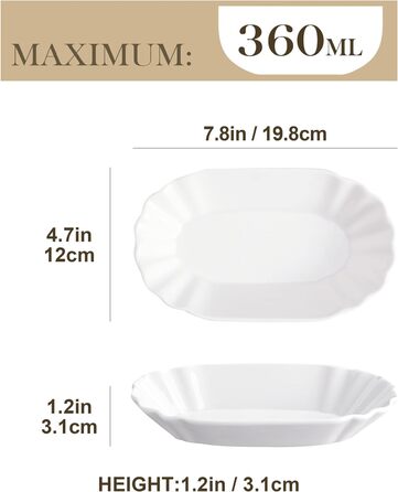 Регулярна серія, 8 шт. Набір пілінгу картоплі фрі, кремовийБілий порцеляновий пілінг для картоплі фрі, миска каррівурст, тарілка д