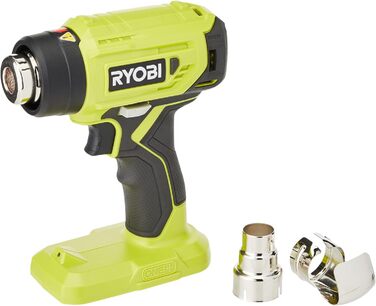 Акумуляторна повітродувка RYOBI 18 V ONE R18HG-0 (потік повітря 170 л/хв, нагрівання до 470, світлодіодне освітлення, з двома наса