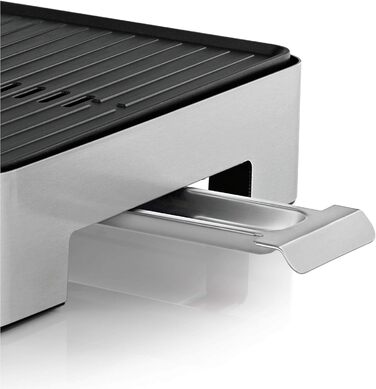 Гриль для приміщень, Електричний гриль малий з компактною поверхнею гриля, Можна мити в посудомийній машині, 1250 Вт Одинарний