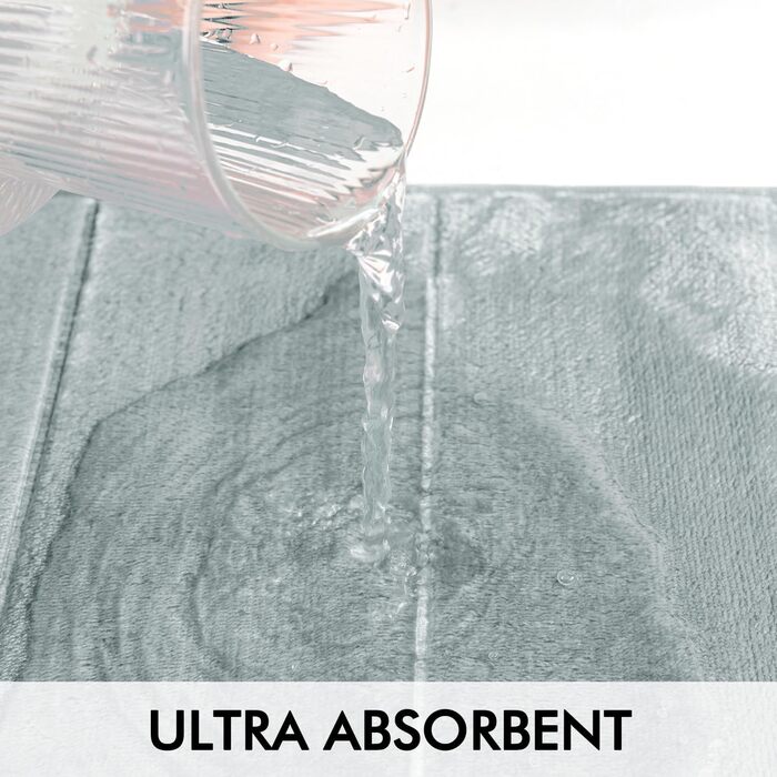 Килимок для ванни MIULEE з піни з ефектом пам&39яті, водопоглинаючий килимок для ванної кімнати, килимок для душу, нековзний, можна прати, 70x120 см, світло-сірий, 70 x 120 см (прямокутний), світло-сірий