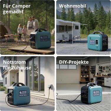 Інверторний генератор K&S Knner&Shnen KS 1900i S потужністю 2,0 кВт, Інверторний генератор зі звукоізольованим корпусом, Бензиновий аварійний генератор з мідною обмоткою, Інверторний генератор з 2 USB-виходами Blue1900 1,9 кВт