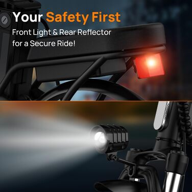 Складаний електровелосипед URLIFE 14&quot, 48 В 7,5 Аг, змінний акумулятор для великої дальності до 60 км, електричний велосипед, двигун 250 Вт, 3 режими їзди, регульована висота сидіння, складаний електровелосипед Pedelec для чоловіків та жінок, чорний