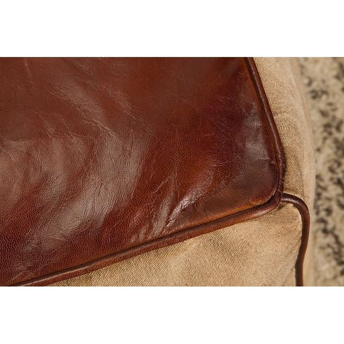 ІНТЕР&39ЄР Ретро Мустанг 53 см шкіряний чохол з лляним пуфом-кубом