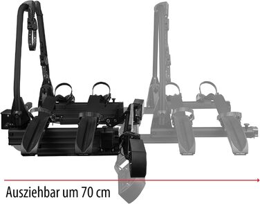 Велосипедний тримач EUFAB для панельного фургона SD260 Двері чайки Зчіпний пристрій Black Edition