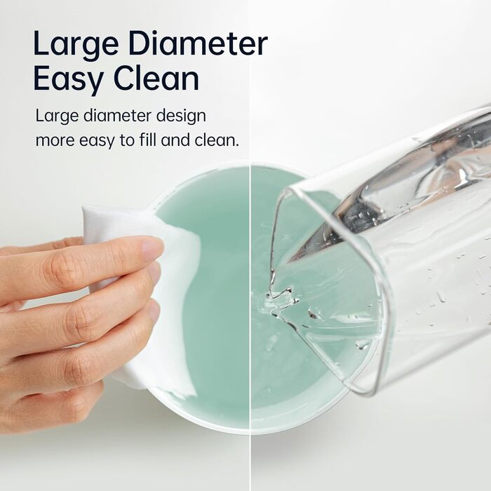 Зволожувач JISULIFE для спальні 1 л, зволожувач повітря з верхнім заповненням 30 дБ, зволожувач повітря 8000 мАг, зволожувач для рослин із нічником для спальні/дитячої кімнати/зелені рослини