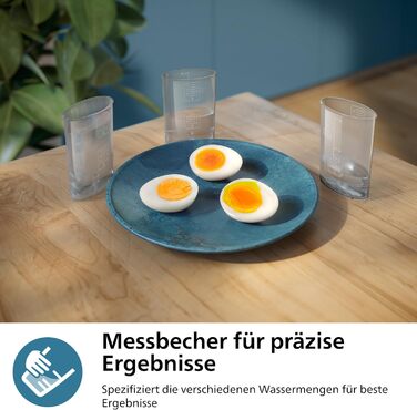 Яйцеварка Philips серії 3000, сімейна, до 6 яєць (м'які, середні, тверді, некруто), легко миється, аксесуари чаша для пашот і прок