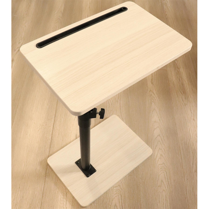 Приставний столик до дивана - журнальний столик з поворотом на 360 та регульованою висотою/дерев&39яний столик для дивана, столик з підлокітниками для дивана, приставний столик для закусок біля ліжка або крісла з відділенням для телефону/планшета (стандар