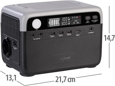 230 Wh, 230 V, 300 W & Solarpanel 60 W (Solar-Powerbank 230 Volt, Solar Power-Stations Camping), 230 Wh, 230 V, 300 W & Solarpanel 60 W (Solar-Powerbank 230 Volt, Solar Power-Stations Camping)