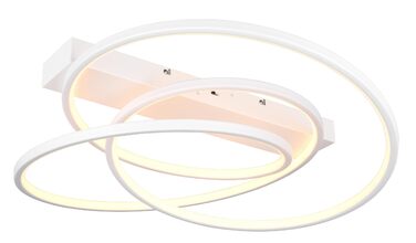 Стельовий LED-світильник Trio Leuchten Darvin 649110131, матовий білий метал, 34 Вт, регульована колірна температура, Switch Dimmer